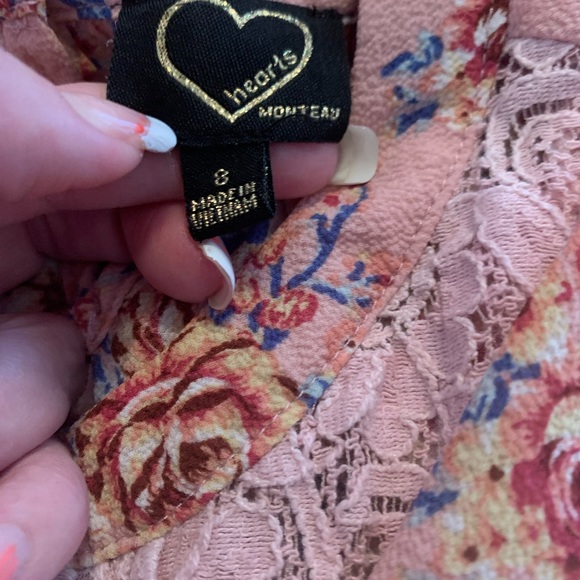 SOLD ON VINTED ❤️Hearts • Pink Dress Girls Sz 8 - Picture 4 of 4